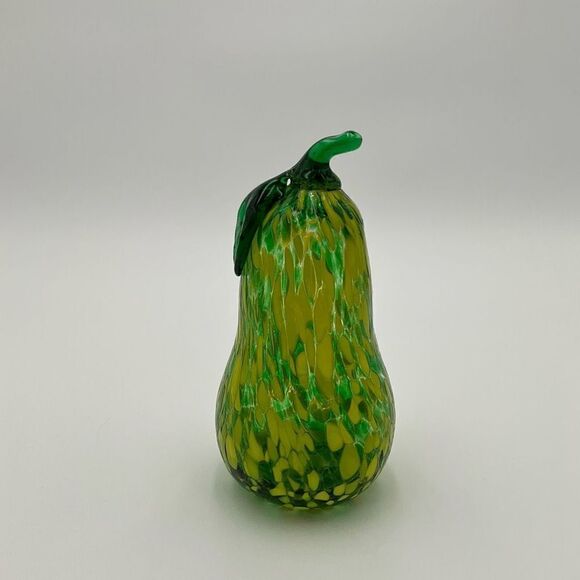 HAND BLOWN GLASS Pear - Picture 1 of 4
